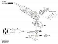 Bosch 3 601 G96 0R0 Gws 17-125 Cie Angle Grinder 230 V / Eu Spare Parts